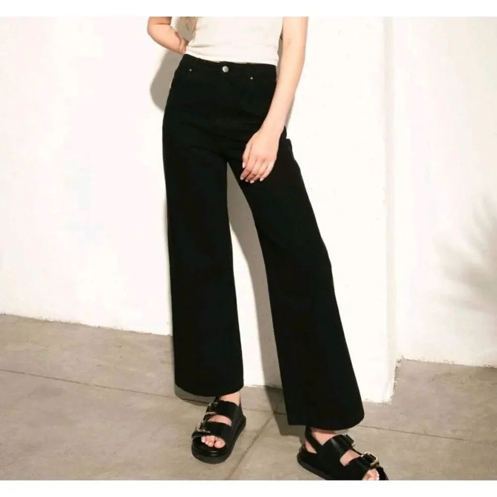 ALOHAS Piano Black Jeans Wide Leg Size Medium